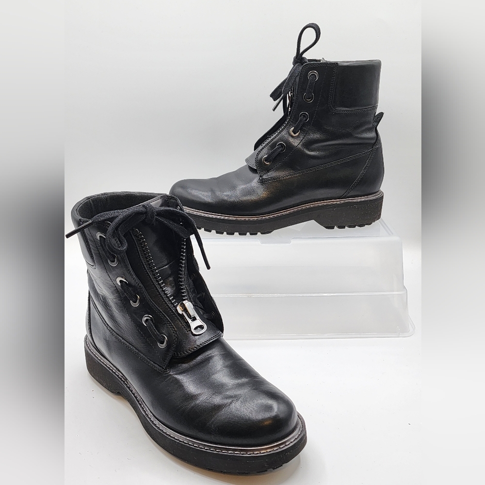 Geox Respira Women's Black Leather Boots - 38.5